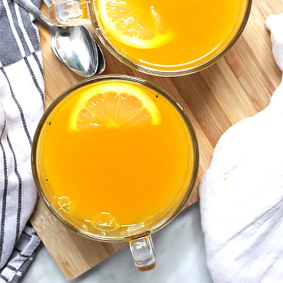 Ginger Turmeric Lemon Tea - Recipe photo by SlowThe CookDown