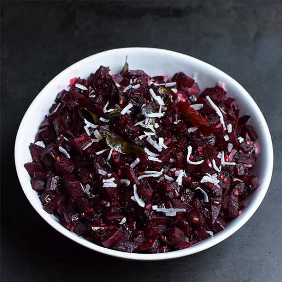 Beetroot Poriyal - Recipe photo by My Annoying Opinions