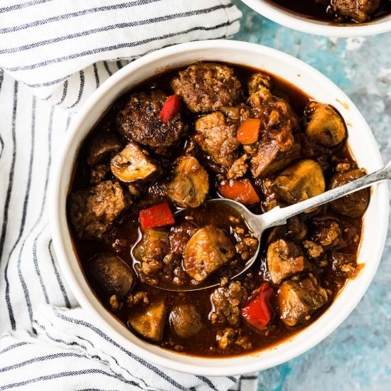 Mushroom Sausage Chili - Recipe photo by The Endless Meal