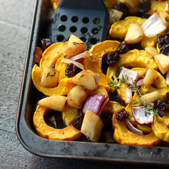Glazed Sheet Pan Delicata Squash - Recipe photo by SimpleSeasonal
