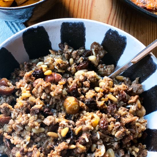 Greek Turkey Stuffing - Recipe photo by The Greek Foodie