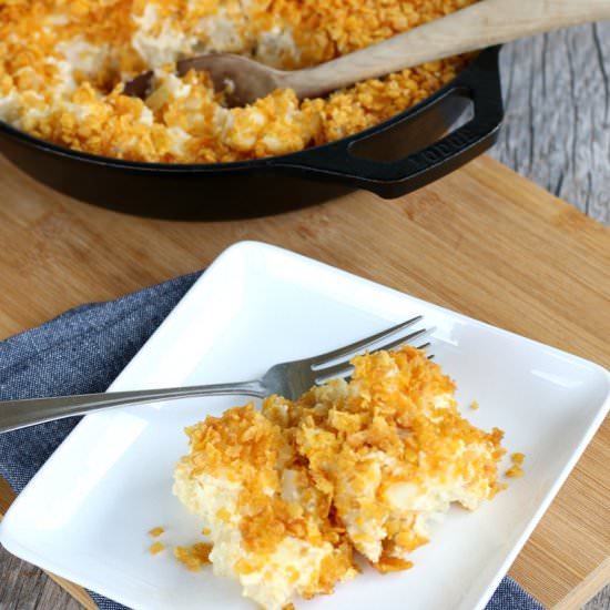 Traeger Funeral Potatoes - Recipe photo by Or Whatever You Do