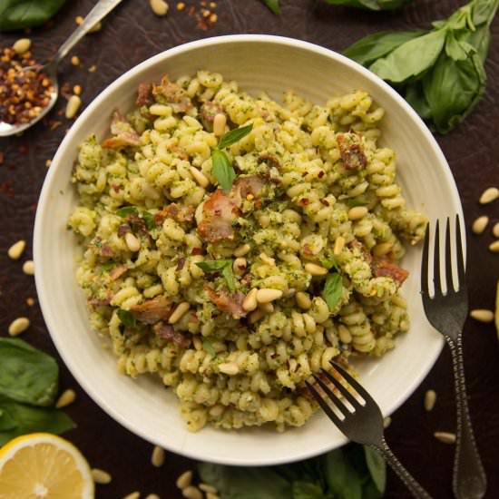 Broccoli Pesto Pasta - Recipe photo by dontgobaconmyheart
