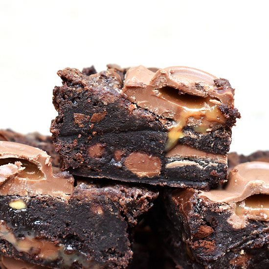 Rolo Brownies - Recipe photo by lightscamerabake
