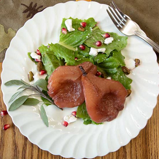 Poached Pear Salad - Recipe photo by iwilkerson
