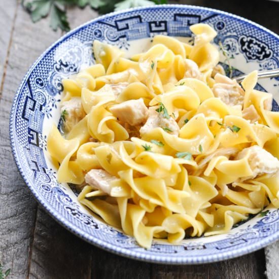 Crock Pot Chicken and Noodles - Recipe photo by The Seasoned Mom