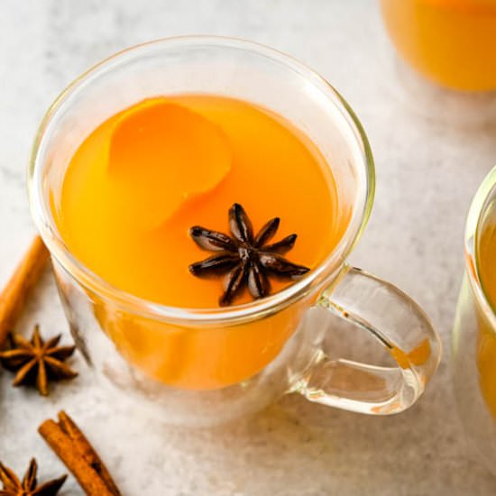 Spiked Apple Cider Wine Hot Punch - Recipe photo by garlic and zest