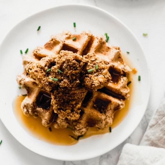 Vegan Chicken and Waffles - Recipe photo by emilieeats