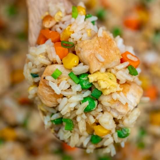 Takeout Style Chicken Fried Rice - Recipe photo by peasandpeonies