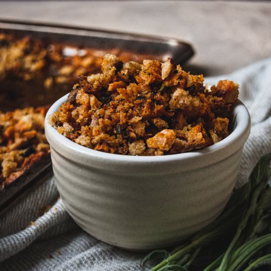 Herb Seasoned Sourdough Breadcrumbs - Recipe photo by breadandbasil