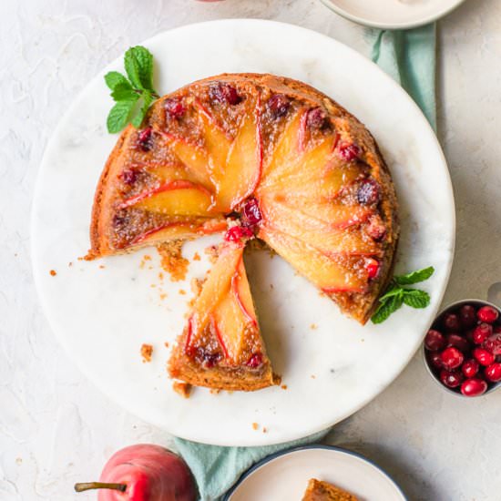 Cranberry pear upside down cake - Recipe photo by ltully