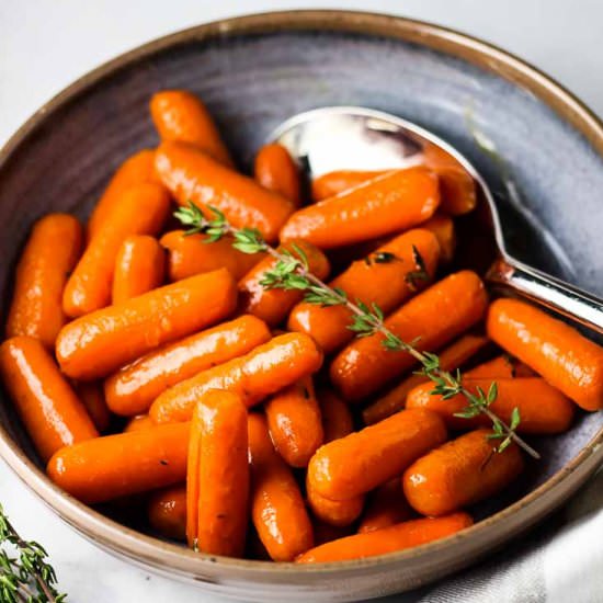 Brown Sugar Glazed Carrots - Recipe photo by Our Happy Mess