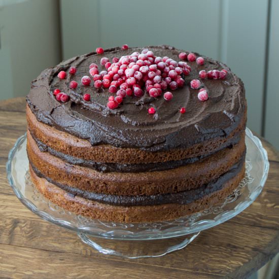 Walnut cake with chocolate cream - Recipe photo by lipodve