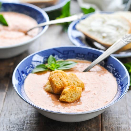 Southern Tomato Bisque - Recipe photo by The Seasoned Mom