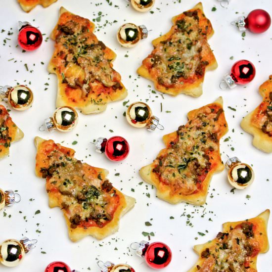 Mini Christmas tree pizzas - Recipe photo by Culinaire bagage