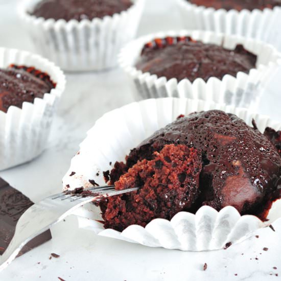 Fit double chocolate cupcakes - Recipe photo by rabarbarowo