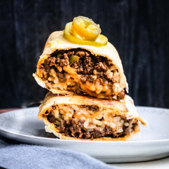 Crispy Beef Burritos - Recipe photo by josieandnina