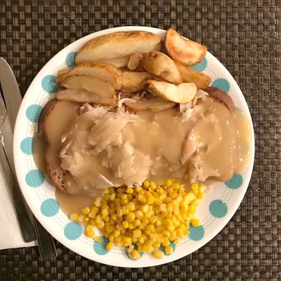 New York's Hot Open Turkey - Recipe photo by Skinny Sweets