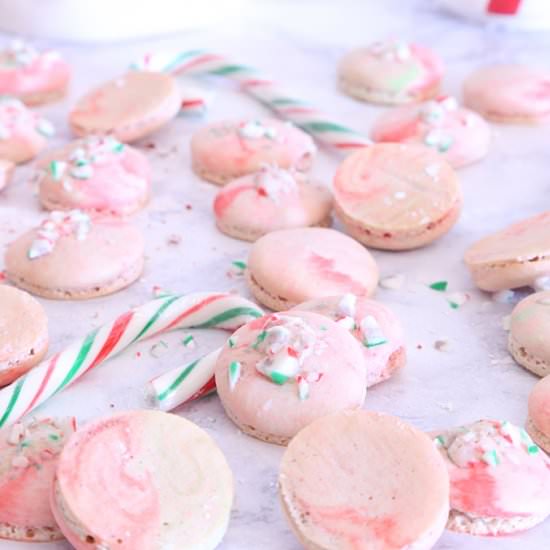 Candy Cane Macarons w/ Buttercream - Recipe photo by todays delight