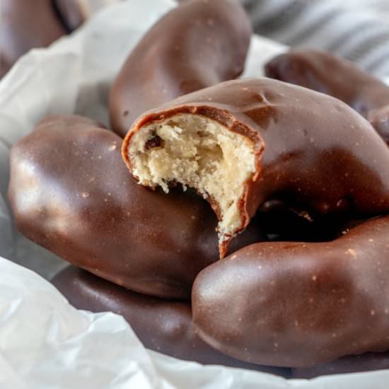 Fudge Dipped Pecan Crescent Cookies - Recipe photo by Cookingwithcarlee