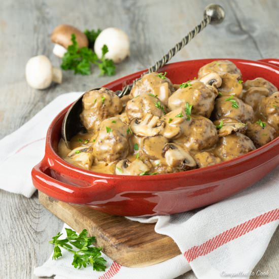 Stroganoff Meatballs - Recipe photo by Compelled To Cook