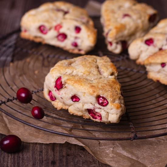 Cranberry Orange Scones - Recipe photo by My Three Seasons