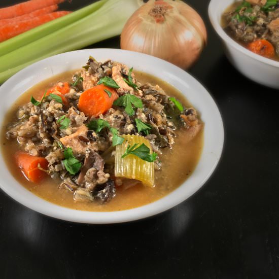 Crockpot Turkey Soup with Wild Rice - Recipe photo by summeryule.com