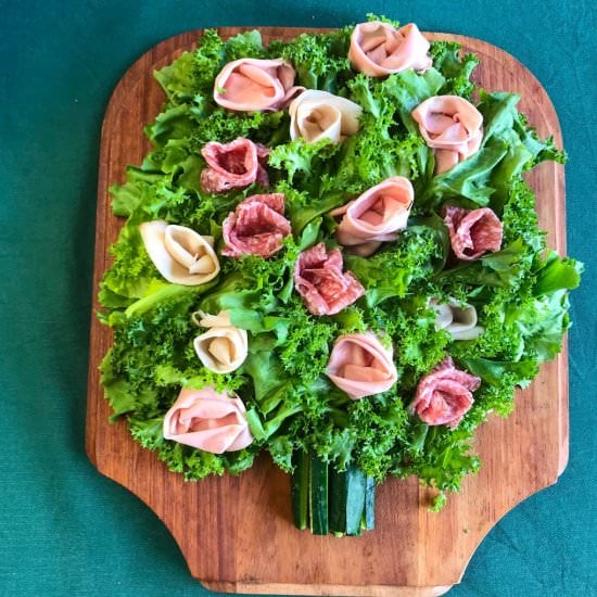 Bunch of cold cut roses - Recipe photo by Italian Chips