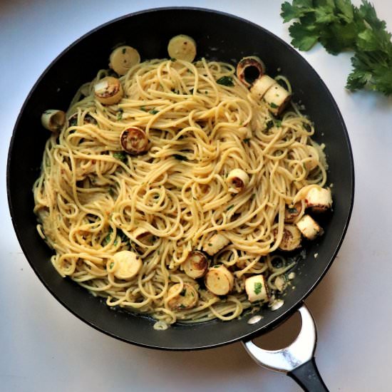 Vegan Hearts of Palm Scampi - Recipe photo by veryveganval