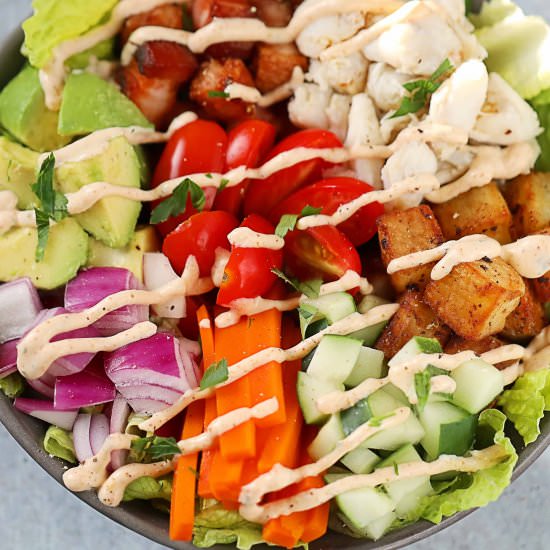 Crab Meat Cobb Salad - Recipe photo by Lila Ruth Grain Free