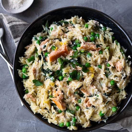 Smoked Salmon Risoni - Recipe photo by The Home Cooks Kitchen