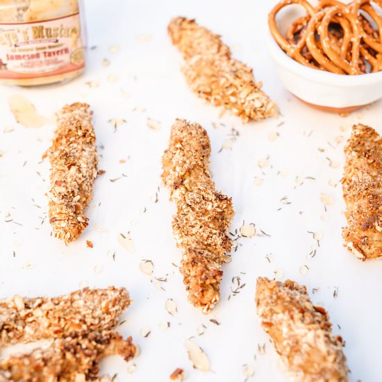 Honey Dijon Pretzel Chicken Strips - Recipe photo by JenElizabethsJournals