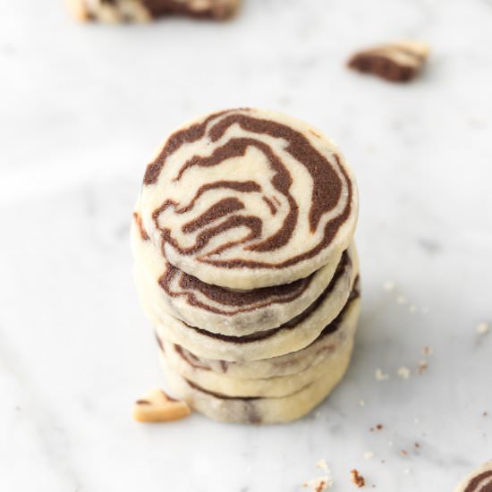 marbled peppermint icebox cookies - Recipe photo by withspice