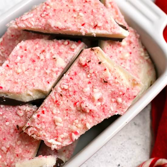 Paleo Vegan Peppermint Bark - Recipe photo by realfoodwithjessica