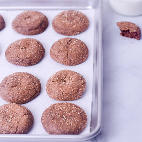 Ginger Molasses Cookies - Recipe photo by My Three Seasons