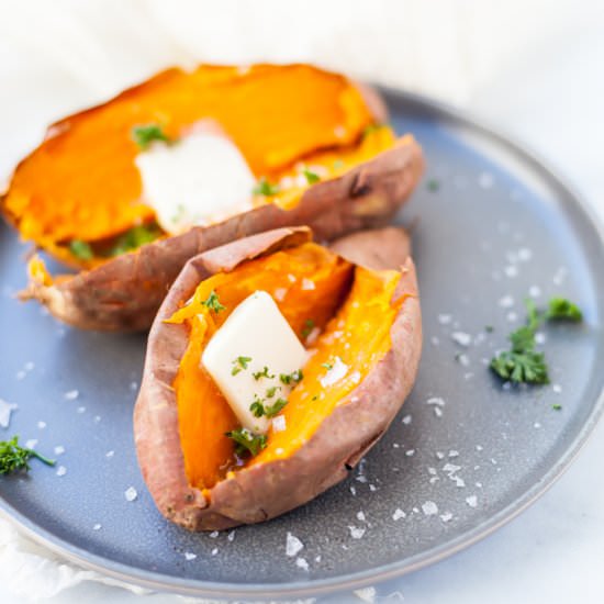 Air Fryer Sweet Potato - Recipe photo by thymeandjoy
