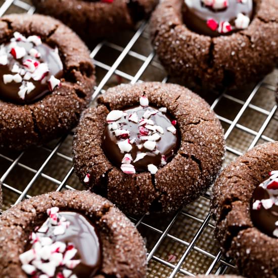 Chocolate Peppermint Thumbprints - Recipe photo by sallysbakingaddiction