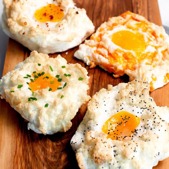 Cloud Eggs 4 Ways - Recipe photo by KeyToMyLime