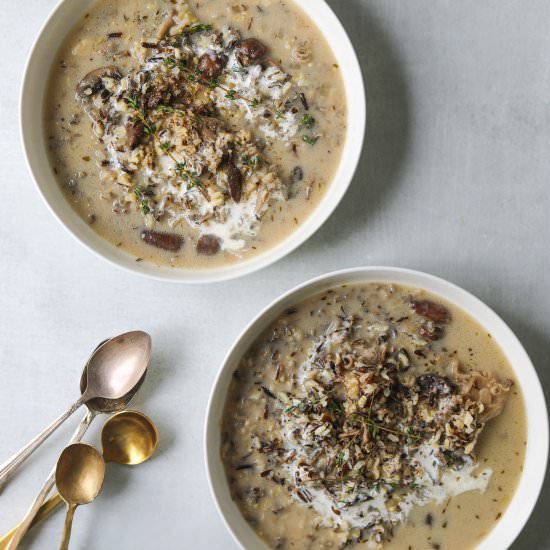 Wild Rice and Mushroom Soup - Recipe photo by Craving California