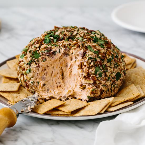 Smoked Salmon Cheeseball - Recipe photo by Downshiftology