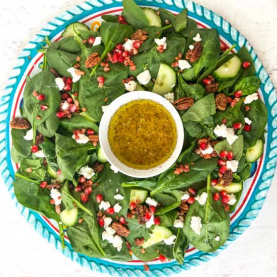 Easy Festive Low Carb Holiday Salad - Recipe photo by MyLifeCookbook