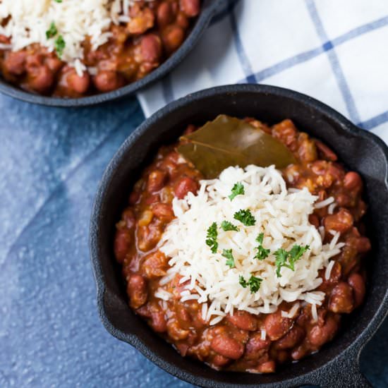 Vegan Red Beans and Rice - Recipe photo by thymeandjoy