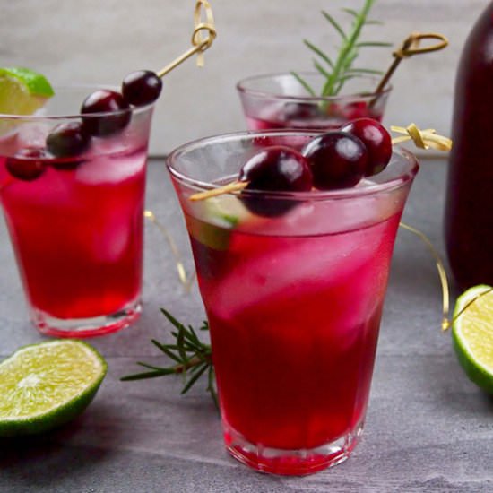 Easy Cranberry Margaritas - Recipe photo by AGratefulMeal