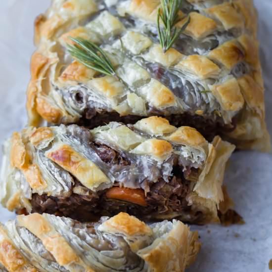 vegan wellington with lentils - Recipe photo by Aegean Delight