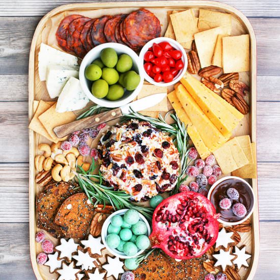 Holiday Grazing Board - Recipe photo by cheap-recipe-blog