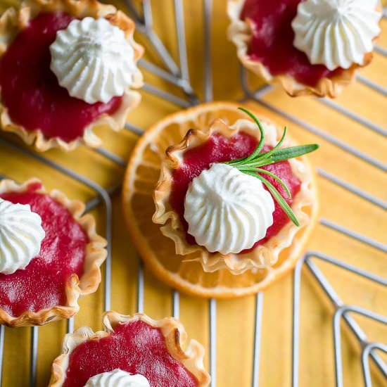 Mini Cranberry Tarts - Recipe photo by peasandcrayons