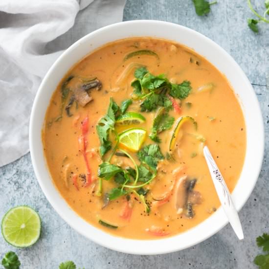 Vegan Thai Curry Coconut Soup - Recipe photo by eatingbyelaine