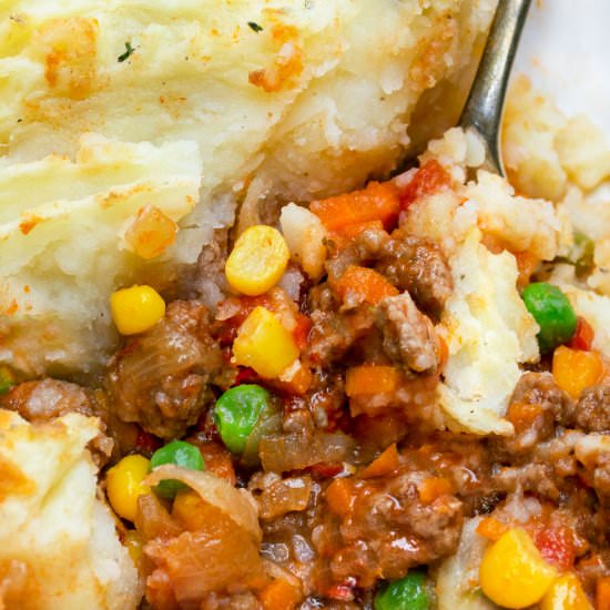 Healthy Shepherd's Pie - Recipe photo by panning the globe