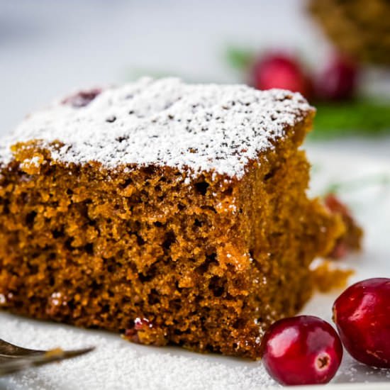 One Bowl Gingerbread Snack Cake - Recipe photo by garlic and zest