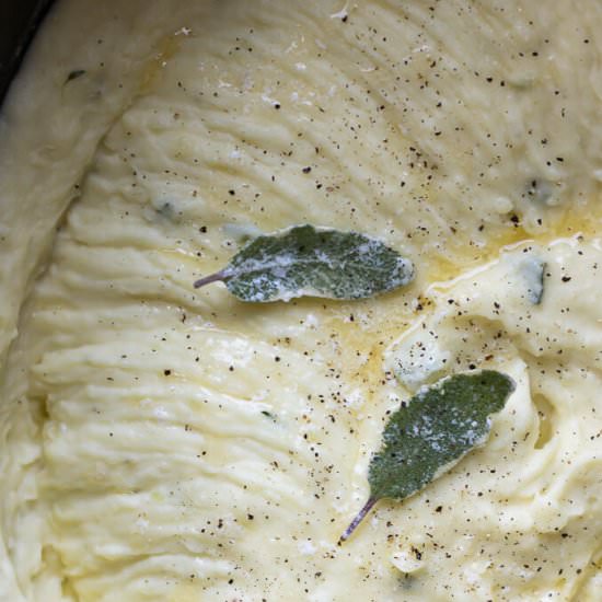 Sage Thyme Butter Whipped Potatoes - Recipe photo by LifesLittleSweets